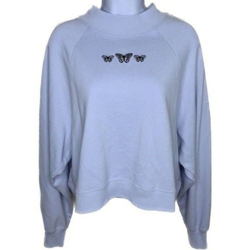 Hollister Junior Blue Crop Sweatshirt Size L